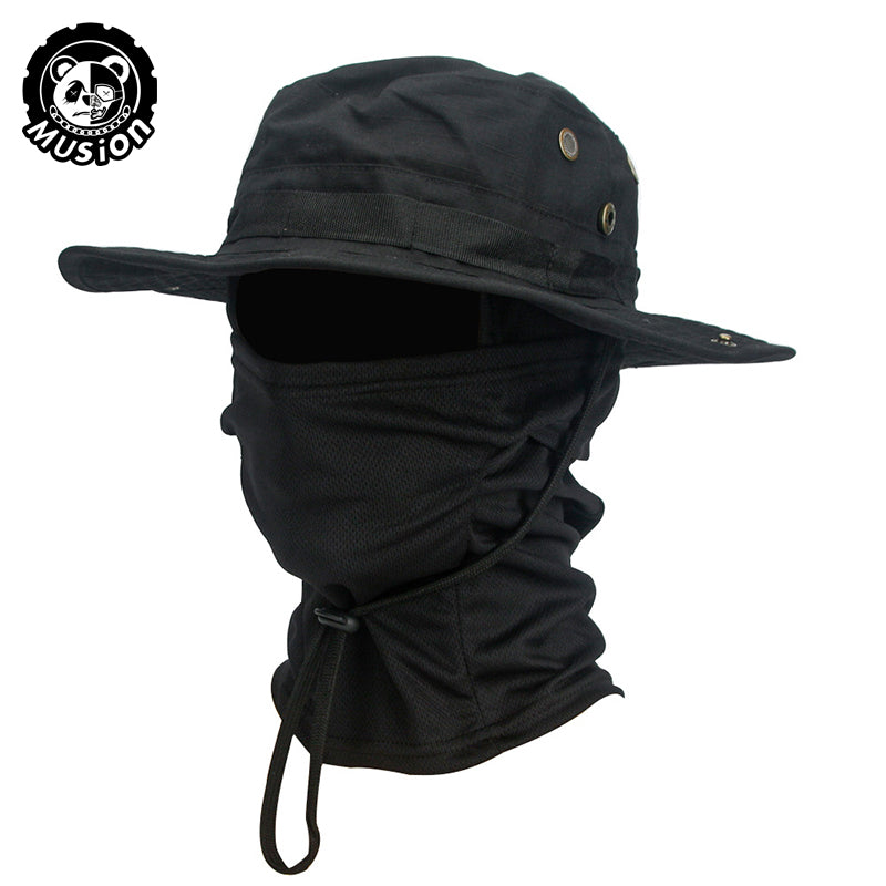 Musion Boonie Hat Balaclava Hat Suit Foldable Soft Hat Sun Protection Fishing Cap Breathable Fisherman Outdoor Hunting Fishing Wide Hat Sunscreen Caps