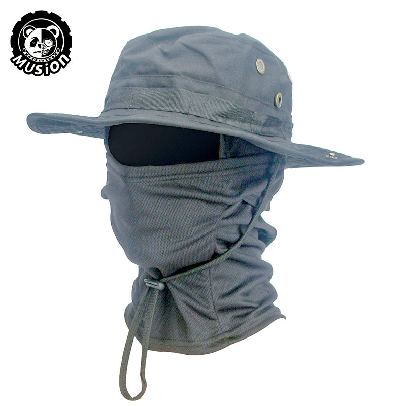 Musion Boonie Hat Balaclava Hat Suit Foldable Soft Hat Sun Protection Fishing Cap Breathable Fisherman Outdoor Hunting Fishing Wide Hat Sunscreen Caps