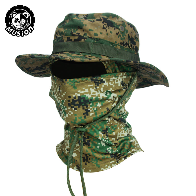 Musion Boonie Hat Balaclava Hat Suit Foldable Soft Hat Sun Protection Fishing Cap Breathable Fisherman Outdoor Hunting Fishing Wide Hat Sunscreen Caps