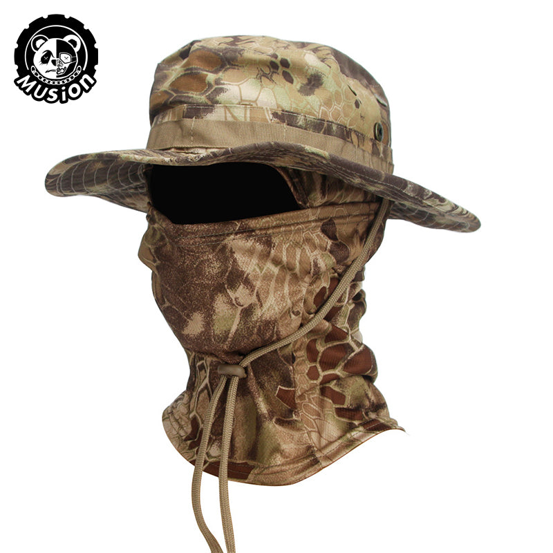 Musion Boonie Hat Balaclava Hat Suit Foldable Soft Hat Sun Protection Fishing Cap Breathable Fisherman Outdoor Hunting Fishing Wide Hat Sunscreen Caps