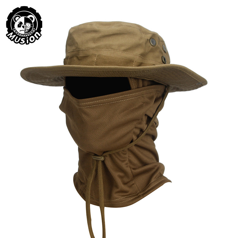 Musion Boonie Hat Balaclava Hat Suit Foldable Soft Hat Sun Protection Fishing Cap Breathable Fisherman Outdoor Hunting Fishing Wide Hat Sunscreen Caps