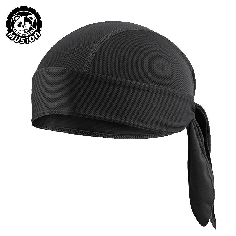 Musion Durag for Men Cycling Pirate Hat Breathable Mesh Pirate Bandana Cap Sweat Absorbent Helmet Inner Head Cover Skull Cap for Rider